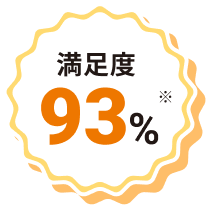 満足度93%